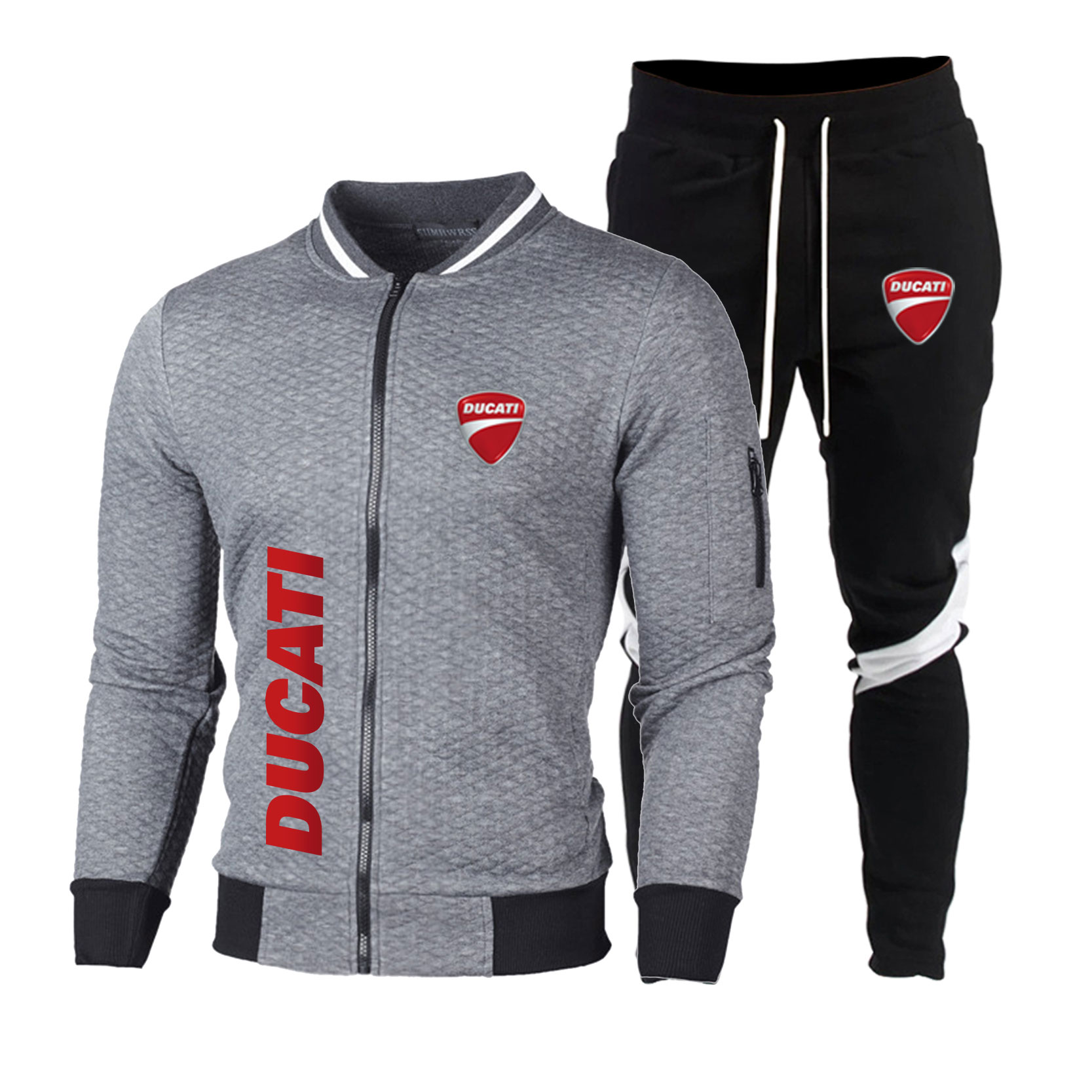 ชุดแจ็คเก็ตเบสบอล + กางเกงกีฬา - Motorcycle Gear Mens บทวิจารณ์และราคา